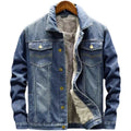 Warm Fleece Lined Blue Jean Jacket