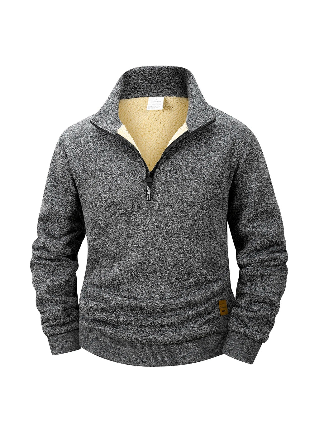 Casual Winter Quarter Zip Fleece Sweater